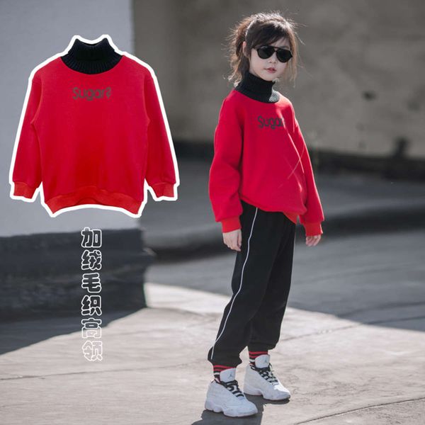 girls' plush sweater 2020 new autumn wtern sle winter cloth children's red warm and thick high collar bottom coat, Black
girls' plush sweater 2020 new autumn wtern sle winter cloth children's red warm and thick high collar bottom coat, Black