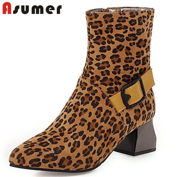 boots asumer 2021 est ankle women leopard pointed toe buckle zip thick heel casual shoes fashion autumn winter woman, Black
boots asumer 2021 est ankle women leopard pointed toe buckle zip thick heel casual shoes fashion autumn winter woman, Black