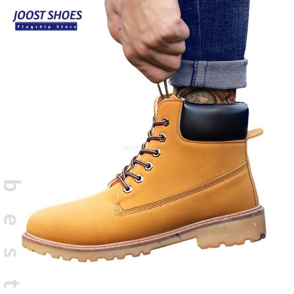 outdoor hiking sneakers martin boots motorcycle retro style mens shoes 0211, Black
