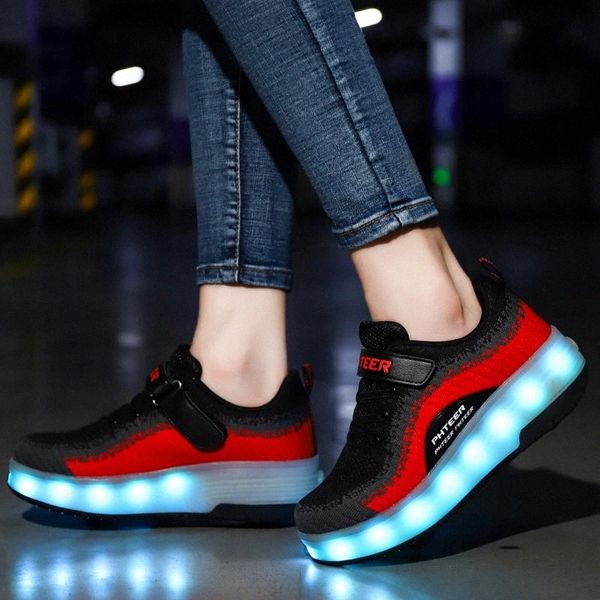 size 30-39 led wheel sneakers for kids boy girl usb charging glowing roller shoes with lights double wheels children skate shoes #ga1y
size 30-39 led wheel sneakers for kids boy girl usb charging glowing roller shoes with lights double wheels children skate shoes #ga1y