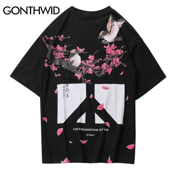 chinese flowers birds anti war print tshirts streetwear men hip hop casual short sleeve t shirts male fashion, White;black
chinese flowers birds anti war print tshirts streetwear men hip hop casual short sleeve t shirts male fashion, White;black