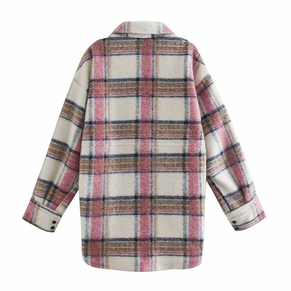 2021 new pink plaid woolen shirt coat ladies single breasted long sleeve female outerwear for women spring 076k, Black;brown
2021 new pink plaid woolen shirt coat ladies single breasted long sleeve female outerwear for women spring 076k, Black;brown