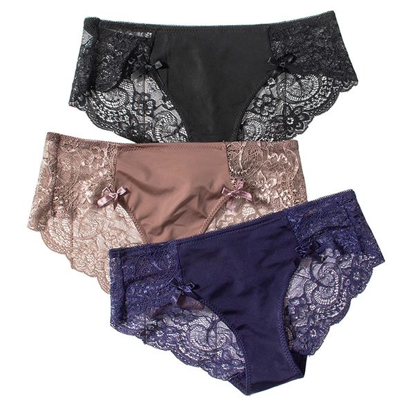 lace panties women briefs seamless underwear silk ladies transparent bikini cotton for girls erotic panty 3pcs/lot, Black;pink
lace panties women briefs seamless underwear silk ladies transparent bikini cotton for girls erotic panty 3pcs/lot, Black;pink