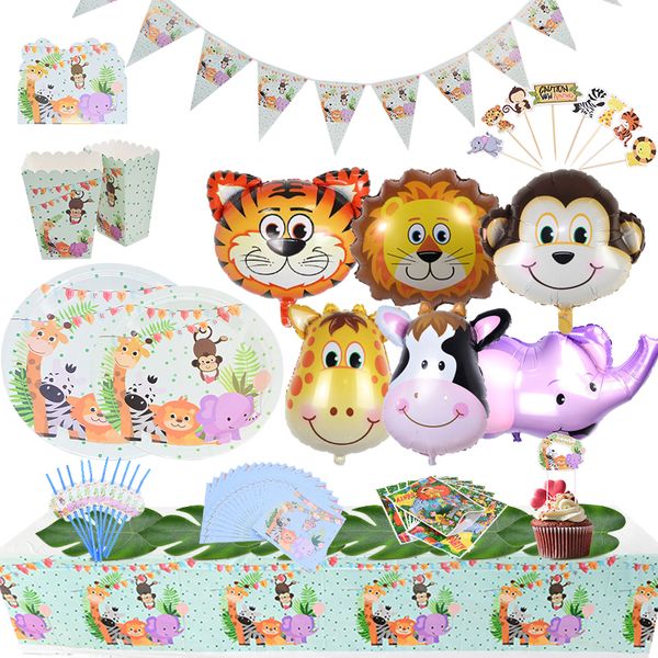 jungle animal birthday disposable tableware set plate tablecloth straws napkin balloons zoo theme party decor supplies
jungle animal birthday disposable tableware set plate tablecloth straws napkin balloons zoo theme party decor supplies