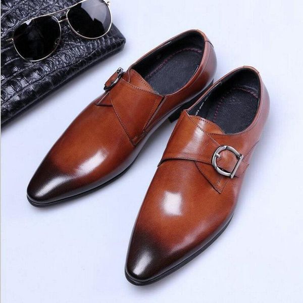 dress shoes classic formal casual men's double monk strap buckle leather oxford pointed toe big size1, Black
dress shoes classic formal casual men's double monk strap buckle leather oxford pointed toe big size1, Black