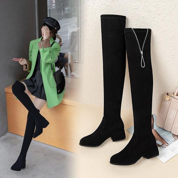 boots women new 2020 winter footwear zipper thigh high heels high shoes round toe rubber med over-the-knee stiletto, Black
boots women new 2020 winter footwear zipper thigh high heels high shoes round toe rubber med over-the-knee stiletto, Black