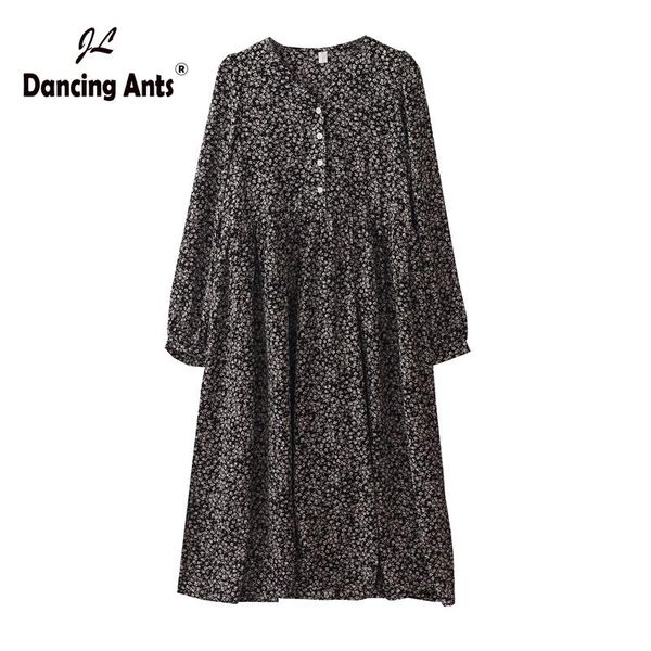 woman print dress a-line v-neck mid-calf long puff sleeve high waist button autumn korean vintage women new chiffon dresses, Black;gray
woman print dress a-line v-neck mid-calf long puff sleeve high waist button autumn korean vintage women new chiffon dresses, Black;gray