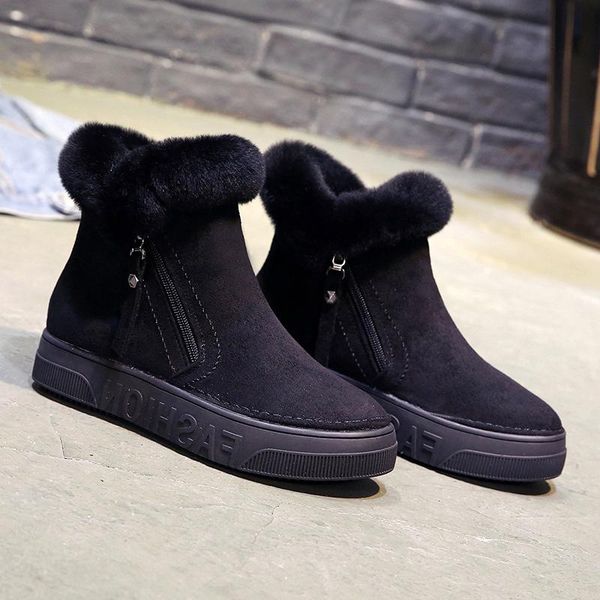 ankle winter boots female zipper flock platform snow boot ladies plush sneakers casual flat shoes woman footwear n458, Black
ankle winter boots female zipper flock platform snow boot ladies plush sneakers casual flat shoes woman footwear n458, Black