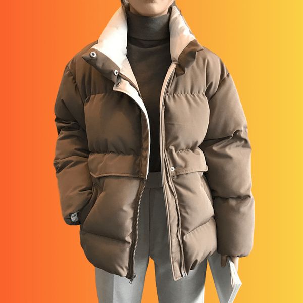 foryunshes women winter solid parkas coats femme chic coffee warm thicken cotton padded bread jackets fashion korean style 201014, Black
foryunshes women winter solid parkas coats femme chic coffee warm thicken cotton padded bread jackets fashion korean style 201014, Black