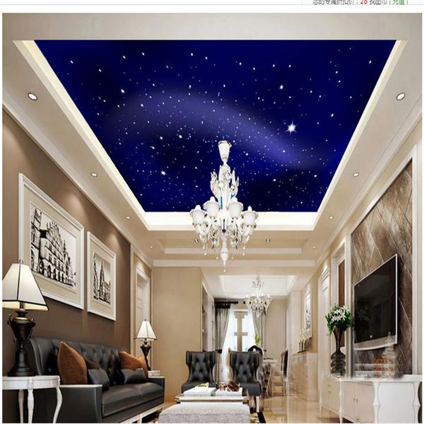 custom blue sky stars ceilings sky ceiling wallpaper modern wallpaper for living room
custom blue sky stars ceilings sky ceiling wallpaper modern wallpaper for living room