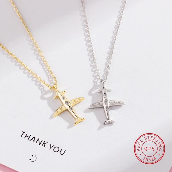 leouerry 925 sterling silver plane pendant necklace micro inlaid zircon clavicular chain necklace women girl jewelry gift
leouerry 925 sterling silver plane pendant necklace micro inlaid zircon clavicular chain necklace women girl jewelry gift
