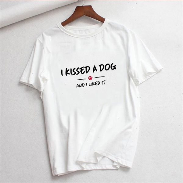 women t shirt funny dog paw print girls tshirts i kissed a dog and i loved it letter print simple white femlae
women t shirt funny dog paw print girls tshirts i kissed a dog and i loved it letter print simple white femlae