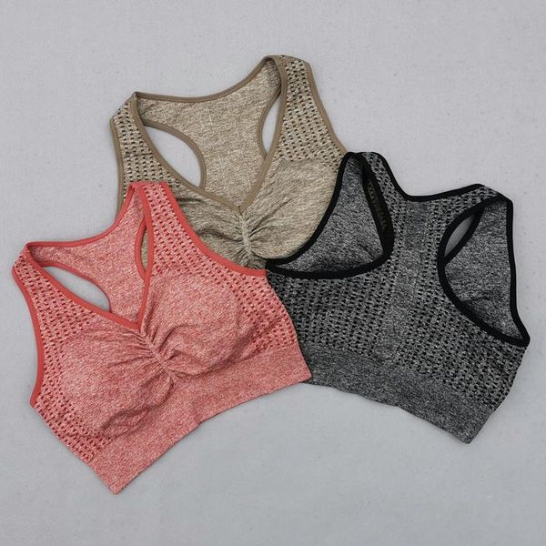 new vital seamless yoga bra women fitness cropped padded push up racerback sports bra gym brassiere workout active wear, White;black
new vital seamless yoga bra women fitness cropped padded push up racerback sports bra gym brassiere workout active wear, White;black