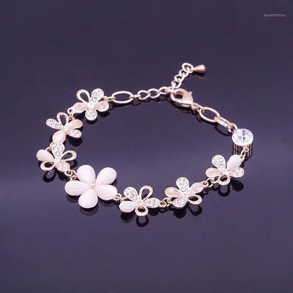new trendy rose gold color opals flower bracelets & bangles for women lovely exquisite charm bracelet fashion girl's gift1, Golden;silver
new trendy rose gold color opals flower bracelets & bangles for women lovely exquisite charm bracelet fashion girl's gift1, Golden;silver
