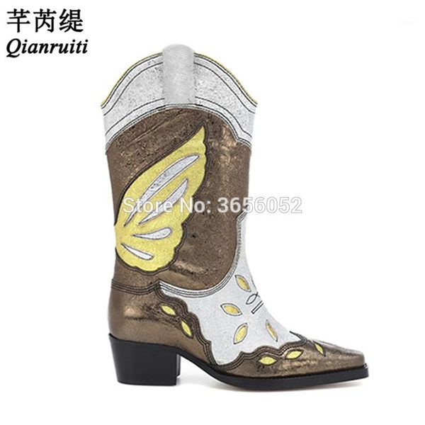qianruiti black white patchwork leather embroidered mid-calf long boots western shoes female slip on block heel cowboy boots1
qianruiti black white patchwork leather embroidered mid-calf long boots western shoes female slip on block heel cowboy boots1