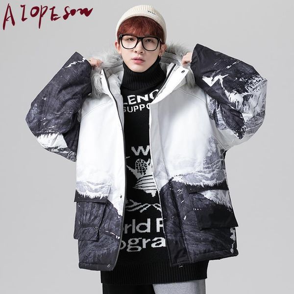 aiopeson 2020 new fur collar men's coats casual hoodied printed zipper winter coat men fashion loose warm mens coat, Black
aiopeson 2020 new fur collar men's coats casual hoodied printed zipper winter coat men fashion loose warm mens coat, Black