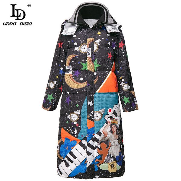ld linda della 2020 autumn winter women hooded parkas designer female long sleeve printed vintage female thick warm down coat 1031, Tan;black
ld linda della 2020 autumn winter women hooded parkas designer female long sleeve printed vintage female thick warm down coat 1031, Tan;black