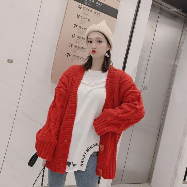 2020 autumn winter women sweater cardigan v neck fashion warm coat long sleeve kintted female casual loose vintage sweater1, White
2020 autumn winter women sweater cardigan v neck fashion warm coat long sleeve kintted female casual loose vintage sweater1, White