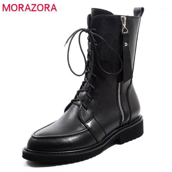 boots morazora 2021 arrival genuine leather ankle for women lace up +zipper autumn fashion punk shoes woman black1, Black
boots morazora 2021 arrival genuine leather ankle for women lace up +zipper autumn fashion punk shoes woman black1, Black