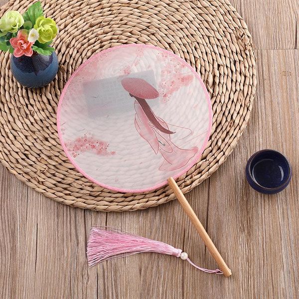 round translucent silk gift fan wooden handle hanfu accessories exquisite tassel fan lady p arts and crafts props
round translucent silk gift fan wooden handle hanfu accessories exquisite tassel fan lady p arts and crafts props