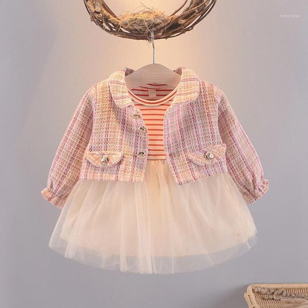 fashion girls princess clothes set 2pcs kids autumn children baby infants long sleeve striped dress+coat outwear jackets s110121, White
fashion girls princess clothes set 2pcs kids autumn children baby infants long sleeve striped dress+coat outwear jackets s110121, White