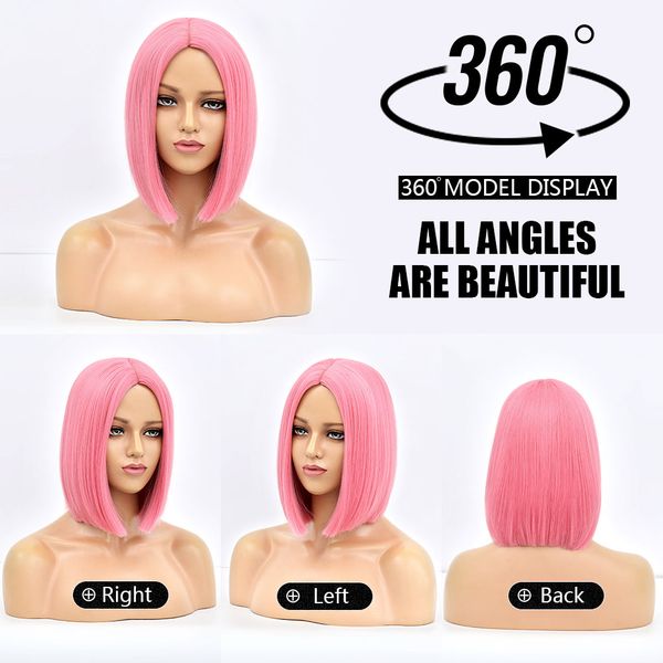 costume accessories pink short bob synthetic wigs for women lolita cosplay party natural hair 14inch 150% denisty heat resistant perruque b, Silver
costume accessories pink short bob synthetic wigs for women lolita cosplay party natural hair 14inch 150% denisty heat resistant perruque b, Silver