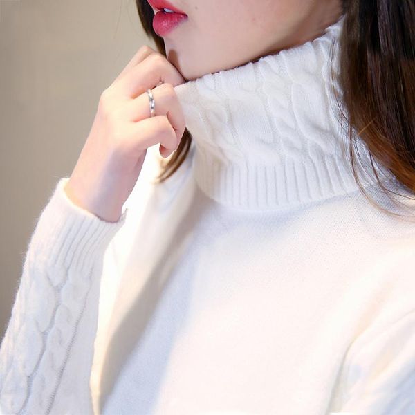 sweater women turtleneck pullover women winter cashmere sweater 2020 thick warm solid knit, White;black
sweater women turtleneck pullover women winter cashmere sweater 2020 thick warm solid knit, White;black