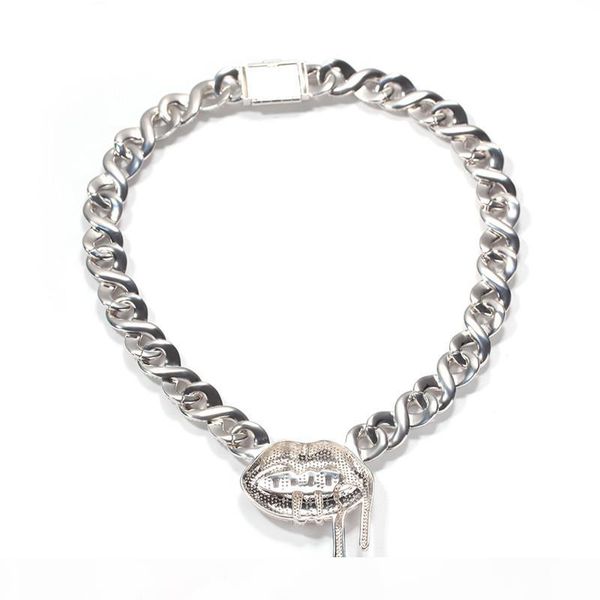 gold silver color iced out bling cz llips pendant necklace with cz cuban chain for men women punk jewelry
gold silver color iced out bling cz llips pendant necklace with cz cuban chain for men women punk jewelry