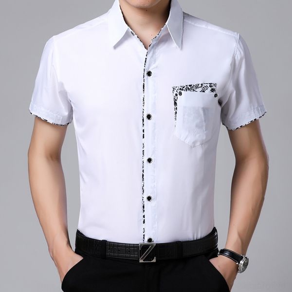 ojete summer large style young and middle-aged men's short sleeve shirt korean version slim floral stitching shirt new and thin xmnta, Blue
ojete summer large style young and middle-aged men's short sleeve shirt korean version slim floral stitching shirt new and thin xmnta, Blue