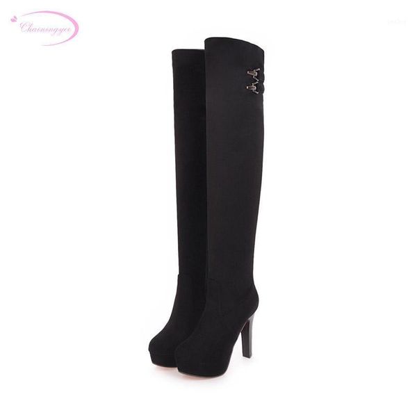 chainingyee street style nubuck round toe over knee high boot zipper belt buckle platform black high-heeled women's riding boots1
chainingyee street style nubuck round toe over knee high boot zipper belt buckle platform black high-heeled women's riding boots1