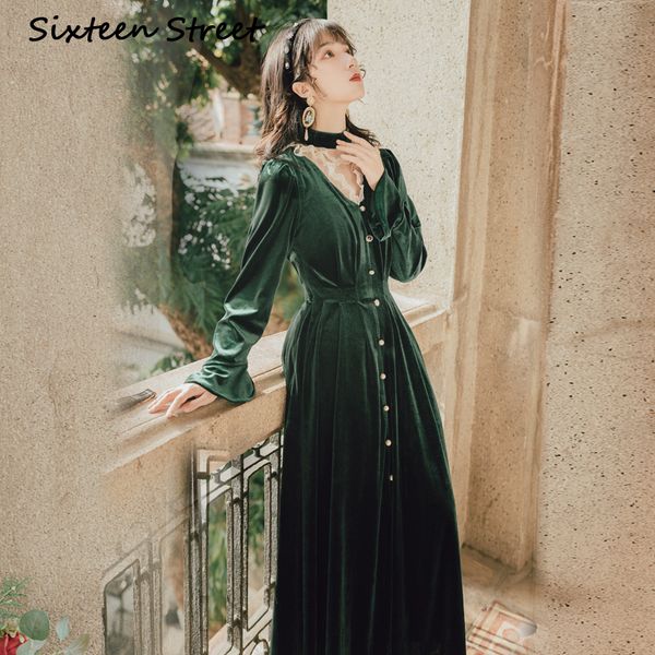 2021 velvet female vintage v-neck ankle-length party dress at night dressed in long green sleeve e7jd, Black;gray
2021 velvet female vintage v-neck ankle-length party dress at night dressed in long green sleeve e7jd, Black;gray