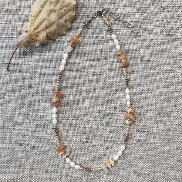 2021 summer boho natural stone beaded necklace small exquisite fashion short jewelry handmade adjustable neck accessories gifts1, Golden;silver
2021 summer boho natural stone beaded necklace small exquisite fashion short jewelry handmade adjustable neck accessories gifts1, Golden;silver