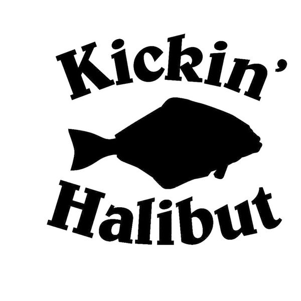 14cm*12.4cm kickin halibut - fishing car sticker car stylings auto accessories decoration black sliver c8-0770
14cm*12.4cm kickin halibut - fishing car sticker car stylings auto accessories decoration black sliver c8-0770