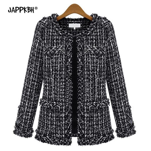 autumn winter coat women 2020 plus size elegant long sleeve plaid jackets female vintage oversize tassel tweed wool blends black
autumn winter coat women 2020 plus size elegant long sleeve plaid jackets female vintage oversize tassel tweed wool blends black