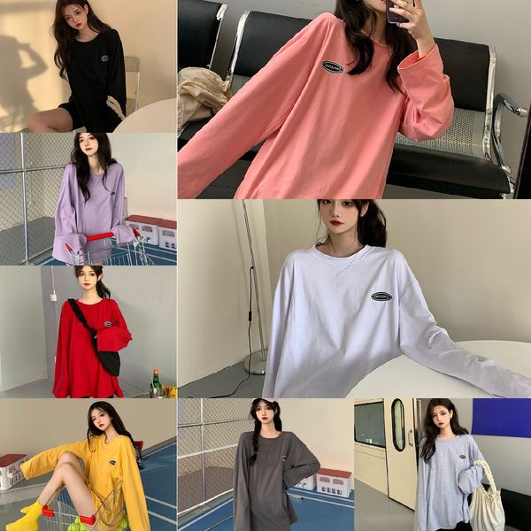 autumn korean 2020 new coat t-shirt lazy style small loose letter basic long sleeve t-shirt for women jmsh8, White
autumn korean 2020 new coat t-shirt lazy style small loose letter basic long sleeve t-shirt for women jmsh8, White