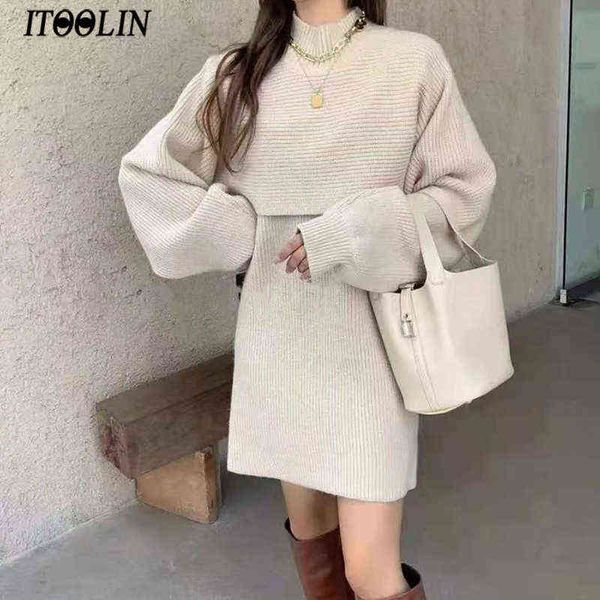 itoolin two-piece dress sets winter outfit women knitted dress set fleece tracksuits autumn sweater and tank dress women japan 211221, White
itoolin two-piece dress sets winter outfit women knitted dress set fleece tracksuits autumn sweater and tank dress women japan 211221, White