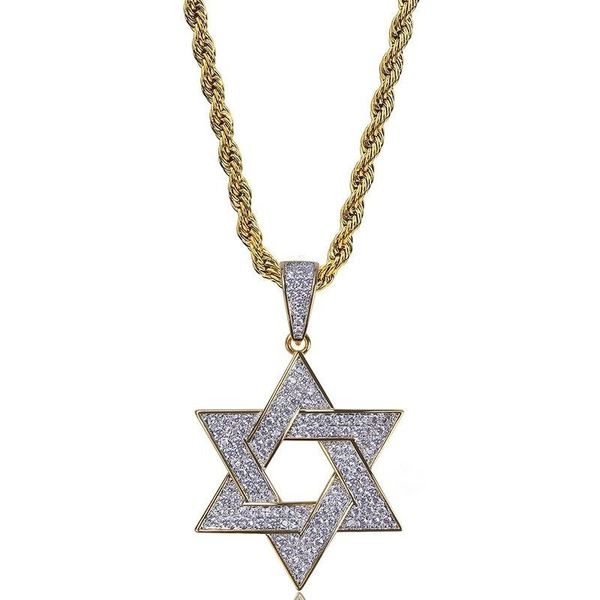 trendy luxury fully inlaid zircon simple geometric hexagonal star pendant men's popular hip hop fashion accessories holiday gift, Silver
trendy luxury fully inlaid zircon simple geometric hexagonal star pendant men's popular hip hop fashion accessories holiday gift, Silver