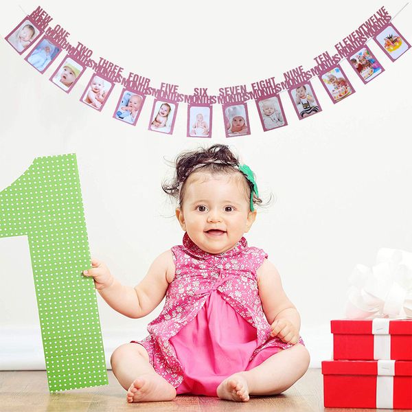 12 months frame banner first birthday decorations p bunting 1st baby shower boy girl decoration supplies party garland
12 months frame banner first birthday decorations p bunting 1st baby shower boy girl decoration supplies party garland