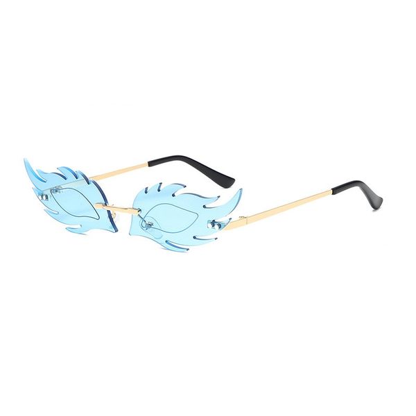20selling retro feather rimless sunglasses red lens classic simple leisure glasses 012, White;black
20selling retro feather rimless sunglasses red lens classic simple leisure glasses 012, White;black