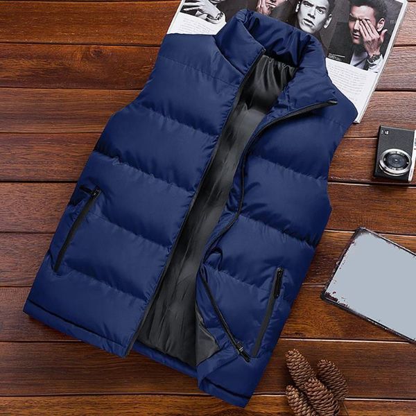men winter autumn solid color sleeveless vest jacket stand collar thick warm waistcoat male plus size clothing coats1, Black
men winter autumn solid color sleeveless vest jacket stand collar thick warm waistcoat male plus size clothing coats1, Black