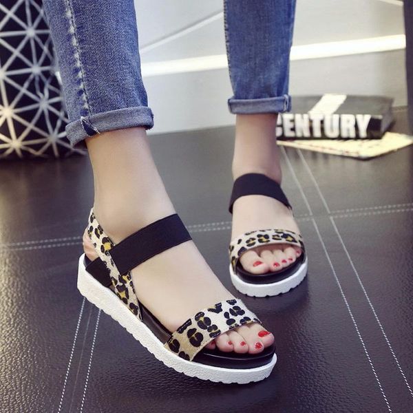 women summer sandals woman casual elastic band shoes female slip on flat platform fashion ladies open toe women's leopard 2020, Black
women summer sandals woman casual elastic band shoes female slip on flat platform fashion ladies open toe women's leopard 2020, Black