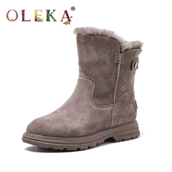 oleka new winter winter boots women mid-calf square heel rome boots leisure style snow round toe leather as677, Black
oleka new winter winter boots women mid-calf square heel rome boots leisure style snow round toe leather as677, Black
