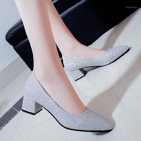 dress shoes thick-heeled shallow women's autumn four seasons sequined silver wedding mid-heel pointed high-heel work1, Black
dress shoes thick-heeled shallow women's autumn four seasons sequined silver wedding mid-heel pointed high-heel work1, Black
