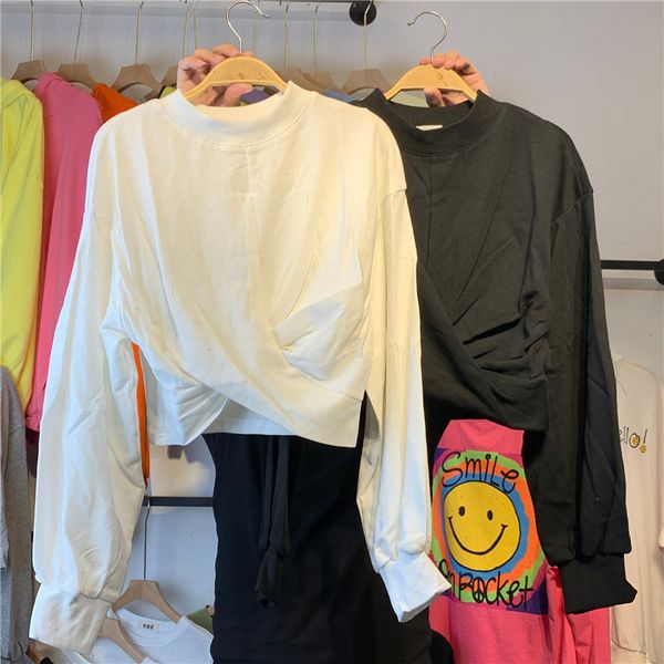 2021 female spring autumn fine solid color around the short irregular neck bottom shirt iioe, Black
2021 female spring autumn fine solid color around the short irregular neck bottom shirt iioe, Black