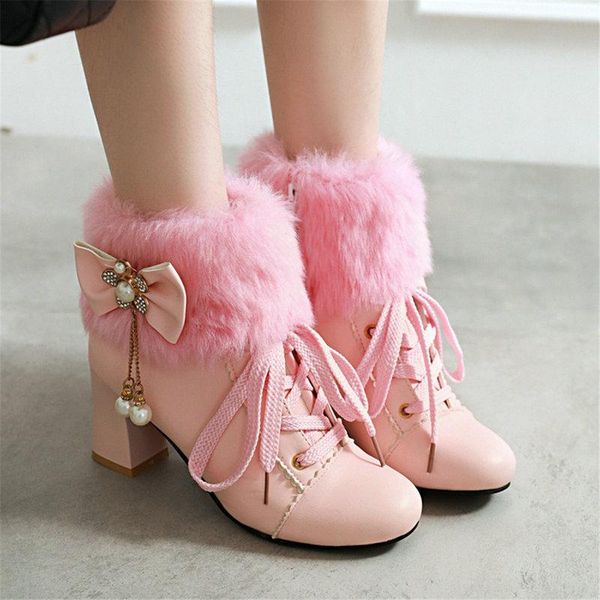 boots agodor pink ankle women shoes block high heel all match lace up winter cute lolita cosplay, Black
boots agodor pink ankle women shoes block high heel all match lace up winter cute lolita cosplay, Black