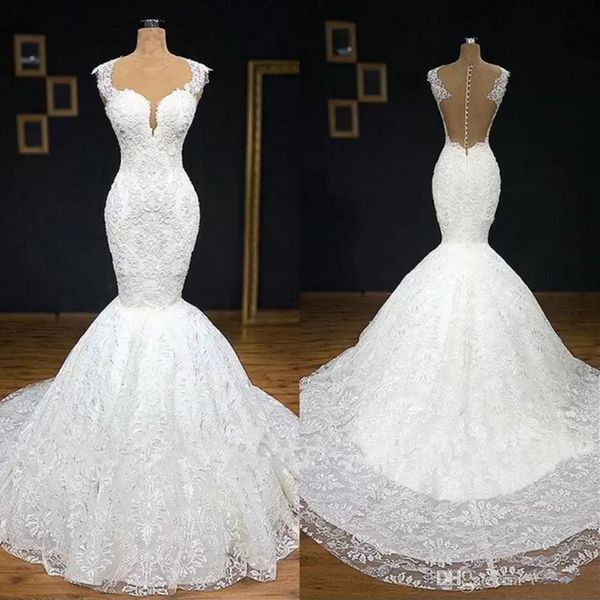 custom made vintage lace mermaid wedding dresses jewel sleeveless lace appliques bridal gowns vestidos de novia, White
custom made vintage lace mermaid wedding dresses jewel sleeveless lace appliques bridal gowns vestidos de novia, White
