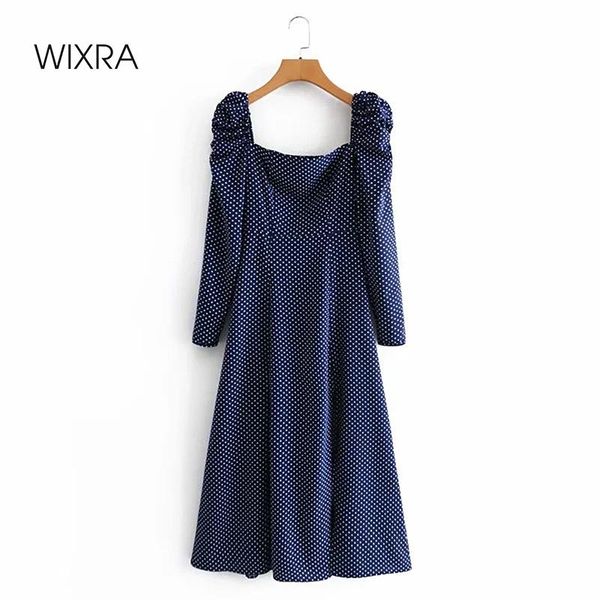 wixra dresses womens square collar puff sleeve dot print clothing a line elegant party street style spring summer, Black;gray
wixra dresses womens square collar puff sleeve dot print clothing a line elegant party street style spring summer, Black;gray