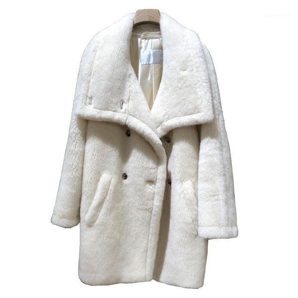 women's wool & blends winter alpaca coat women teddy bear turn-down collar double breasted cashmere fur outwear1, Black
women's wool & blends winter alpaca coat women teddy bear turn-down collar double breasted cashmere fur outwear1, Black