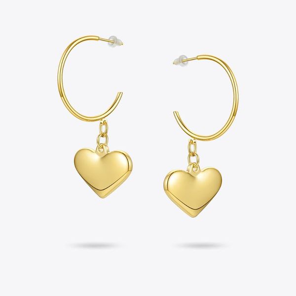 dangle & chandelier enfashion c shaped cubic heart drop earrings for women gold color stainless steel earings 2021 fashion jewelry kolczyki, Silver
dangle & chandelier enfashion c shaped cubic heart drop earrings for women gold color stainless steel earings 2021 fashion jewelry kolczyki, Silver