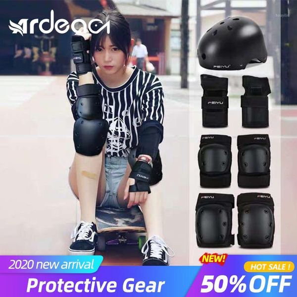 elbow & knee pads ardea 6pcs/set skateboard cycling skating protective wrist guards helmet outdoor sport safety protector1, Black;gray
elbow & knee pads ardea 6pcs/set skateboard cycling skating protective wrist guards helmet outdoor sport safety protector1, Black;gray